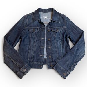 MAVI Denim Jacket Woman’s size Small S Jeans Dark Wash Spring Fall Stretchy Jean